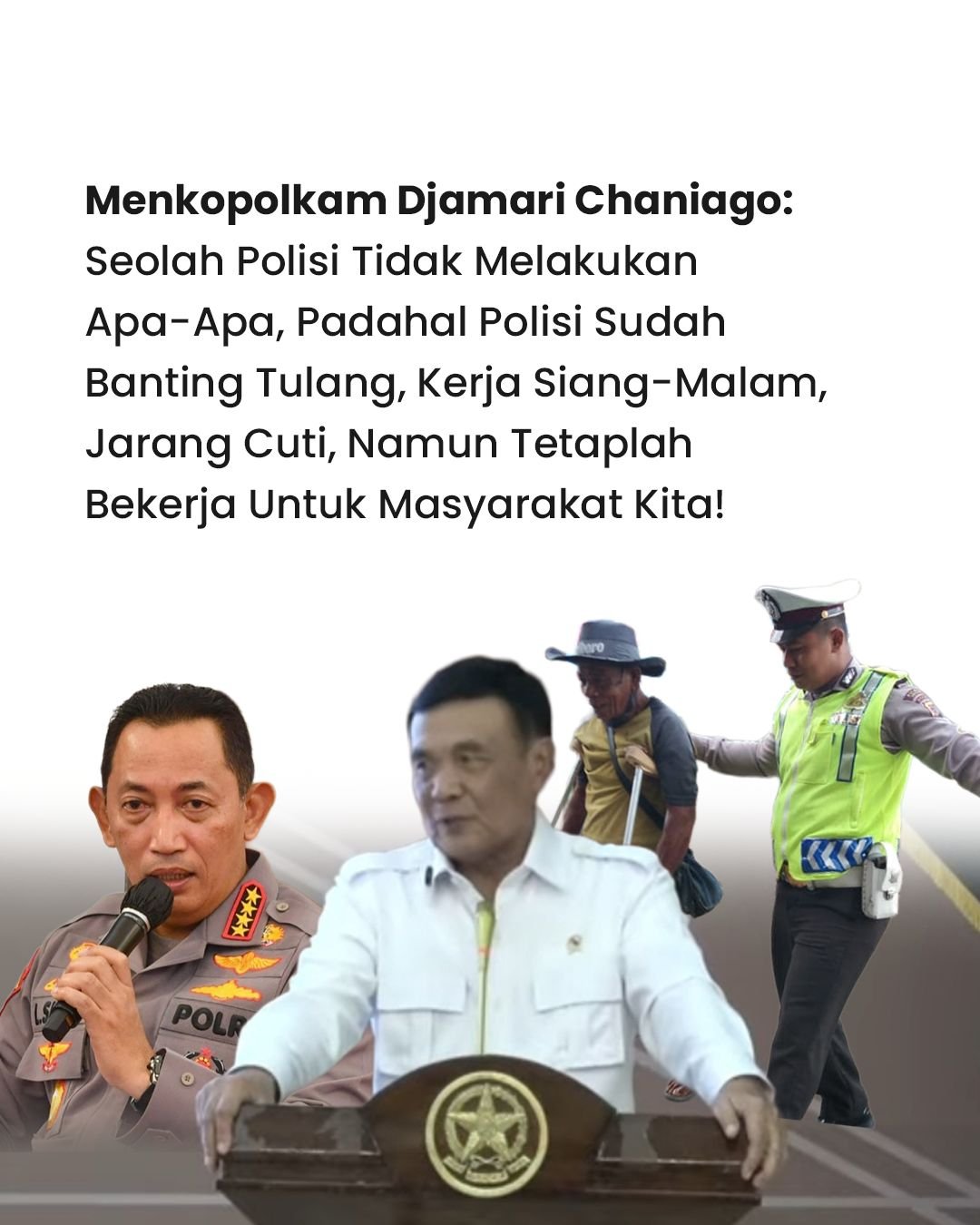 Menko Polkam Djamari Chaniago Seolah Polisi Tidak Melakukan Apa Apa